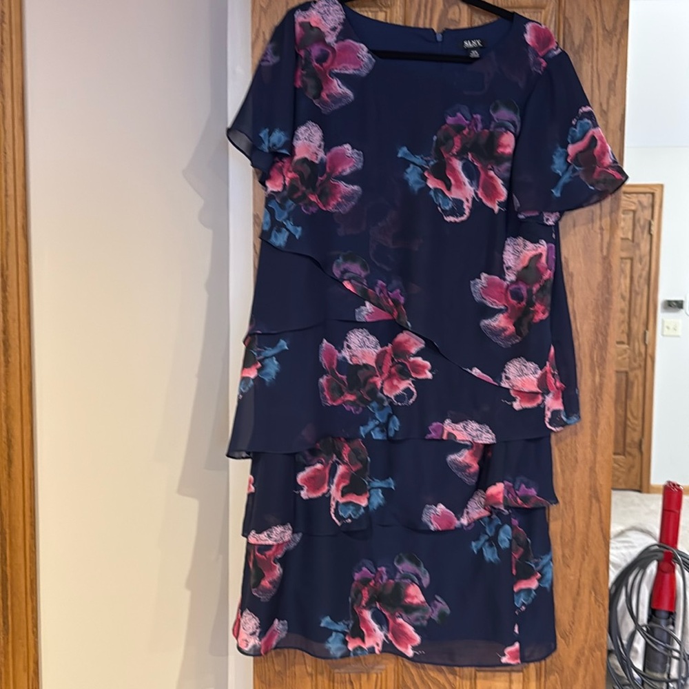 Navy floral dress